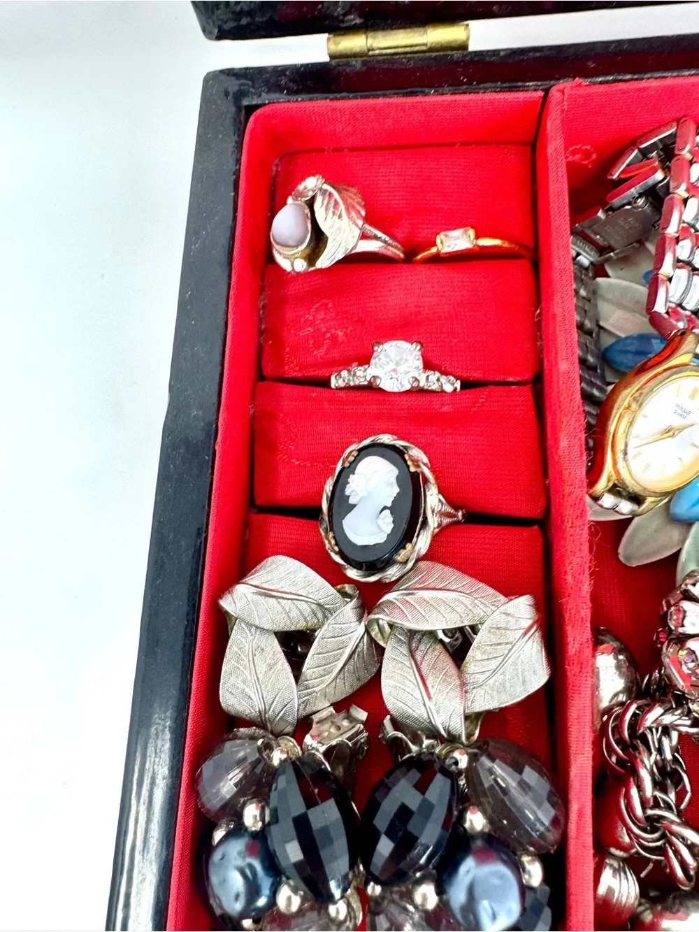 Vintage Deco-page “Empress & Ladies in Waiting” Estate Lot Jewelry Box Bundle